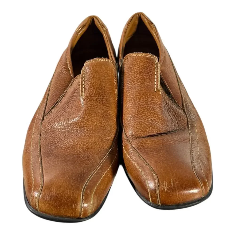 PUSH Footwear Utah Men’s Size 8.5 D Brown Slip-On Loafers Comfort Walking Shoes